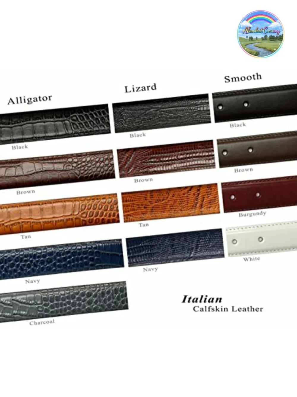 Genuine Full-Grain Cowhide Leather Designer Golf Dress Belt 30mm
